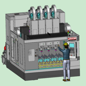 4-Head Multi Spindle Machining Center CNC Drilling Milling and Tapping Machine Tools V7B+4SP